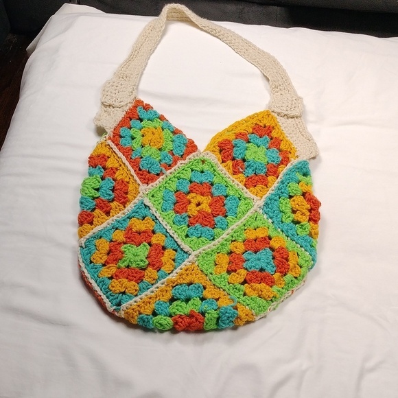 Colorful Crochet Patchwork Bag - Picture 5 of 8